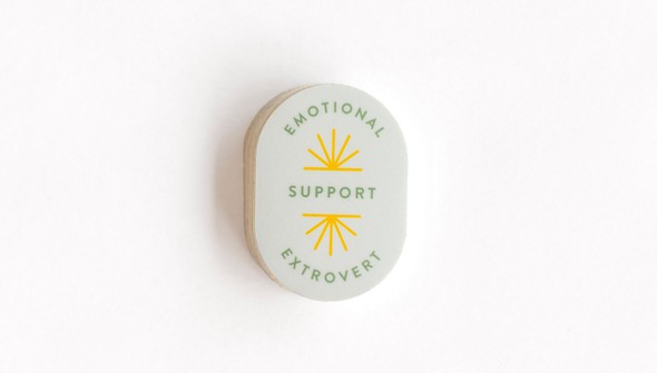 Emotional Support Extrovert Decal Sticker gallery