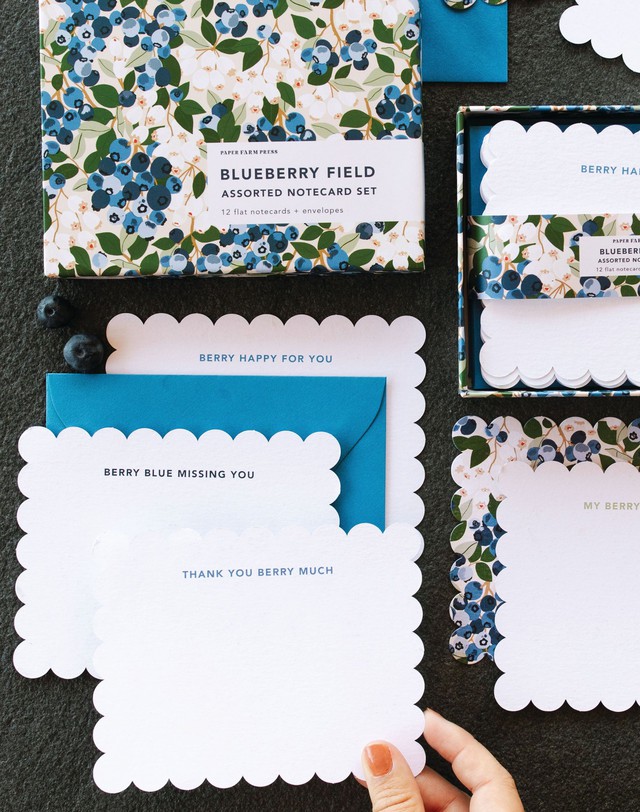 Blueberry Field Assorted Notecard Set, 4 of 5