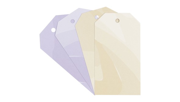 Color Theory Watercolor Tags - Lavender Soda + Creme Brulee gallery