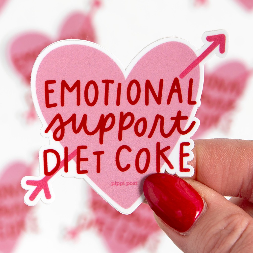 Emotional Support Diet Coke Decal Sticker item