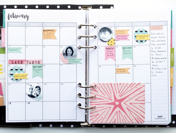 February Monthly Planner Layout
