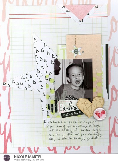 Adore nicole martel clique kits we r memory keepers cosmo cricket layout