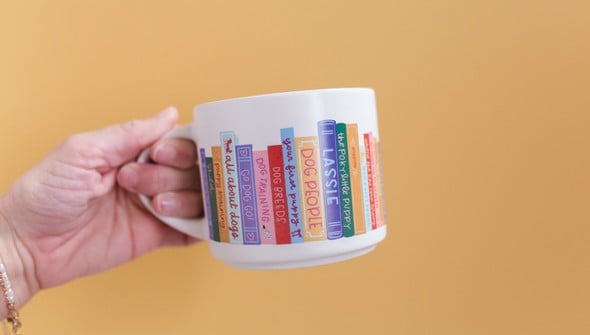 Dog Books Large Ceramic Mug  gallery