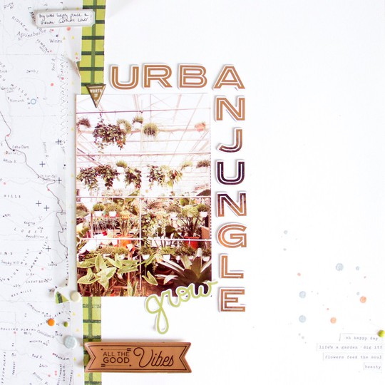 Urbanjungle scatteredconfetti scrapbooking layout gossamerblue pinkpaislee 1 original