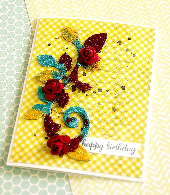 3 Distress Glitter cards by Saneli gallery