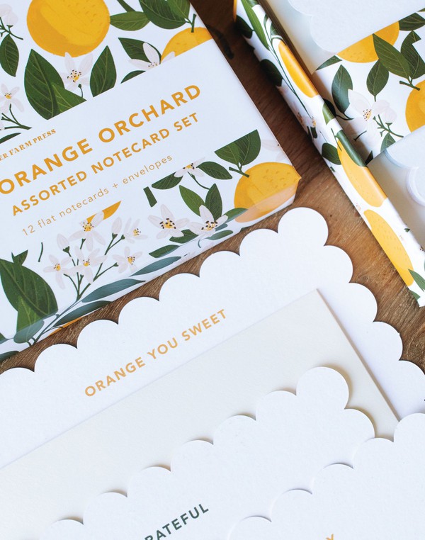 Orange Orchard Assorted Notecard Set, 2 of 4