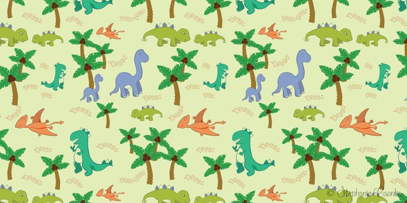 Pattern Designs - Dinosaurs in the Wild by jubilli gallery