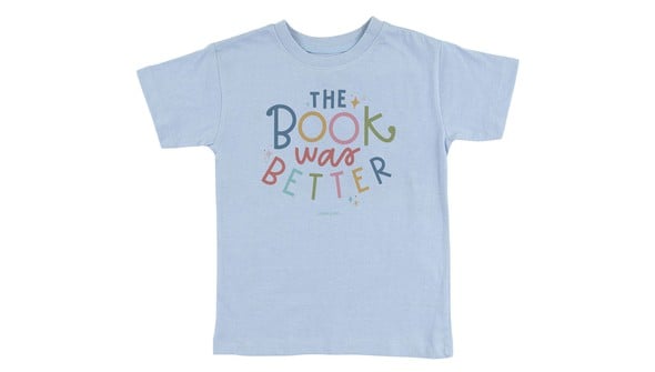 The Book Was Better Pippi Tee - Youth - Dusty Blue gallery