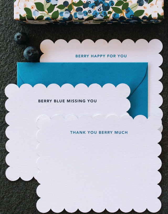 Blueberry Field Assorted Notecard Set, 2 of 5