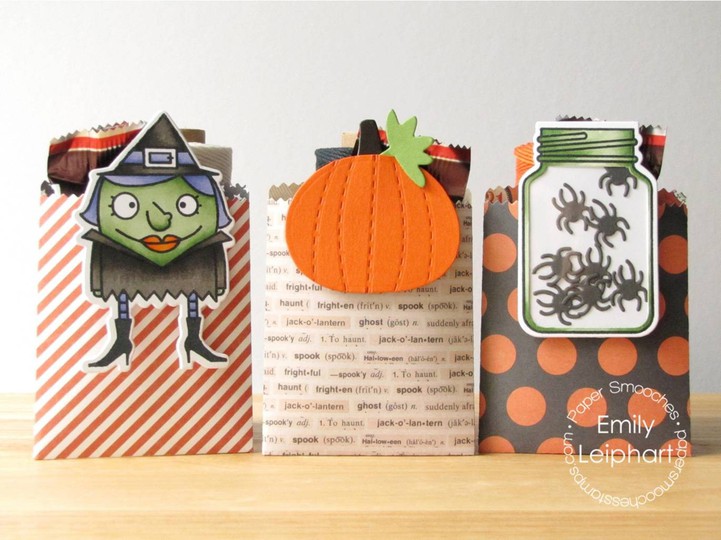 Halloween Treat Bags with Removable Bookmarks