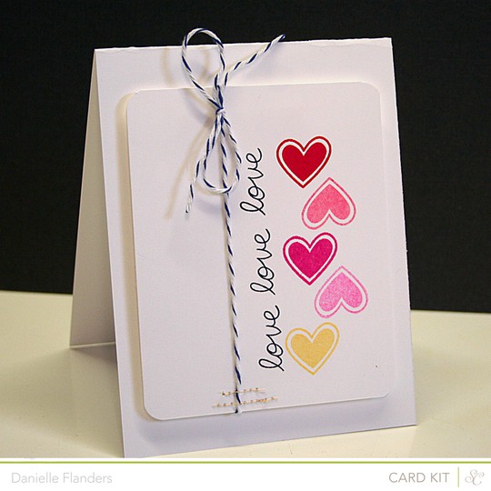 Love hearts card with sig