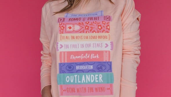 Romance Novels Sweatshirt - Peach gallery