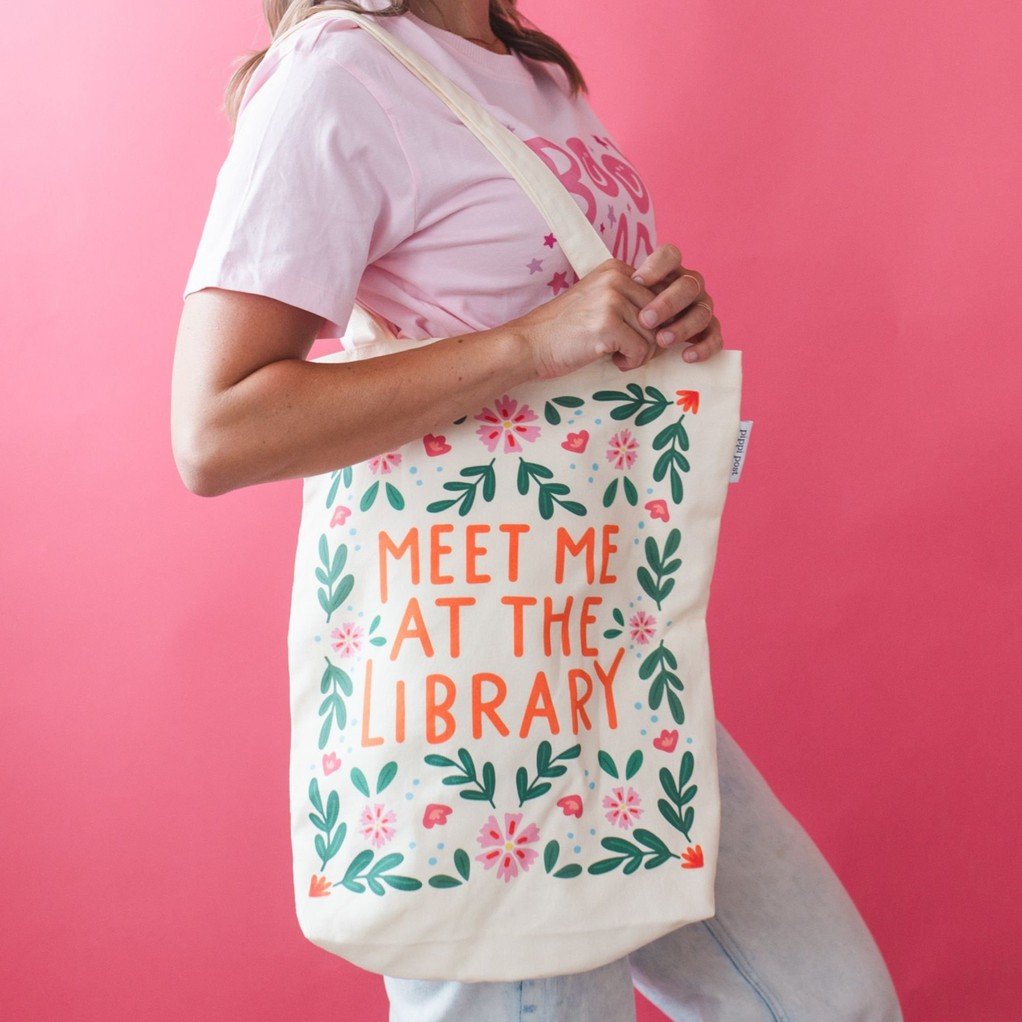 Meet Me At The Library Canvas Tote Bag - PREORDERING item