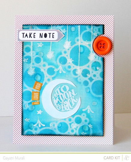 To the moon and back card!