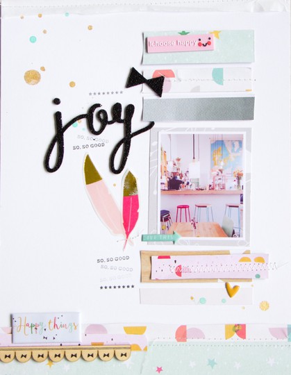 Joy scrapbooking layout scatteredconfetti pinkfreshstudio scrapbookwerkstatt 1 original