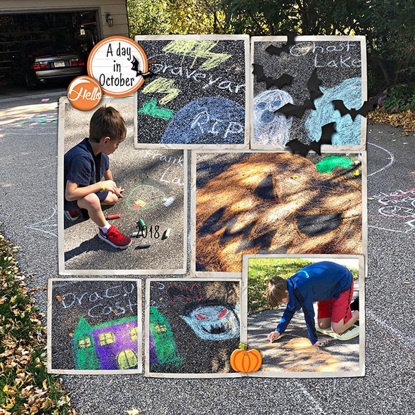 Halloween Chalk Art Driveway by digigrandma gallery