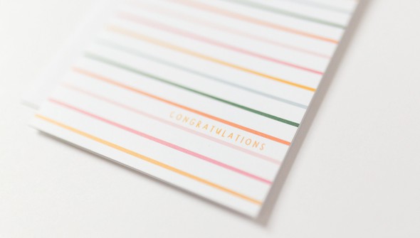 Rainbow Stripes Congratulations Greeting Card gallery