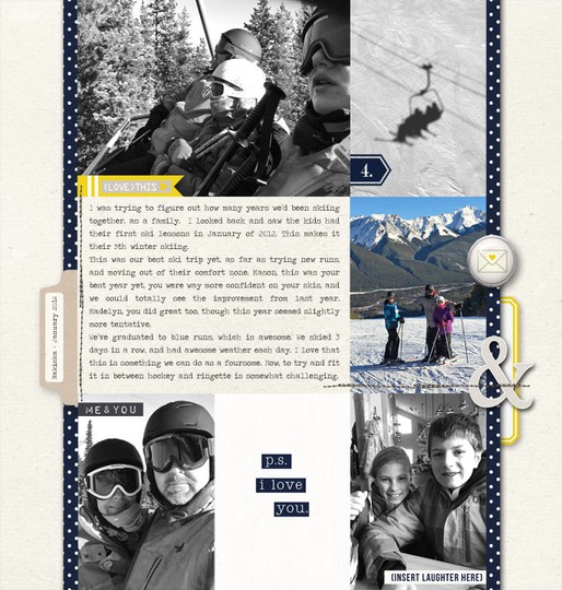 Ski Vaycay - February Template Freebie