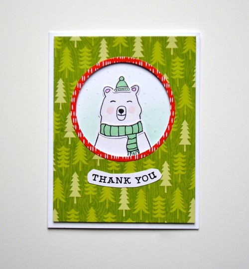 Thank you polar bear card original