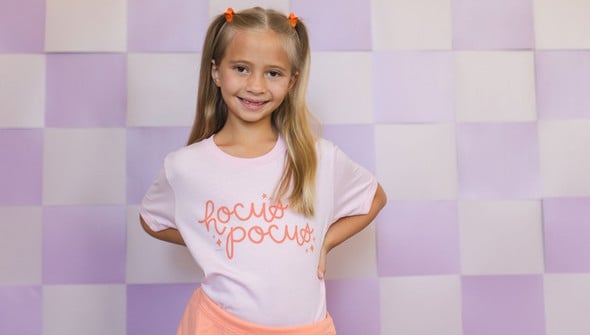 Hocus Pocus - Youth Pippi Tee - Blush gallery