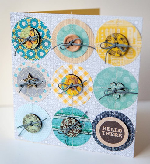 Hello there circles card   susan weinroth