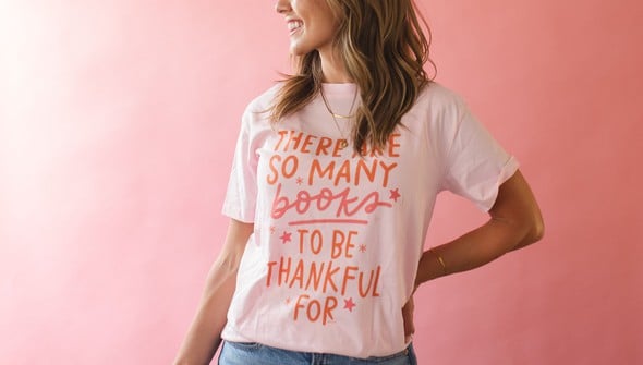 So Many Books To Be Thankful For - Pippi Tee - Blush gallery