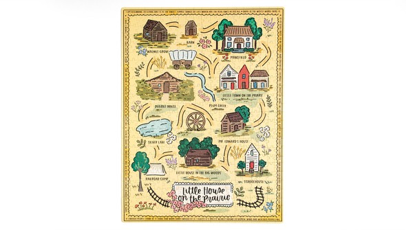 Little House on the Prairie Map - 500 Piece Jigsaw Puzzle gallery