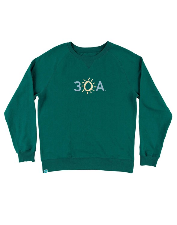 342305 30a logo crew sweatshirt   coastal teal original original