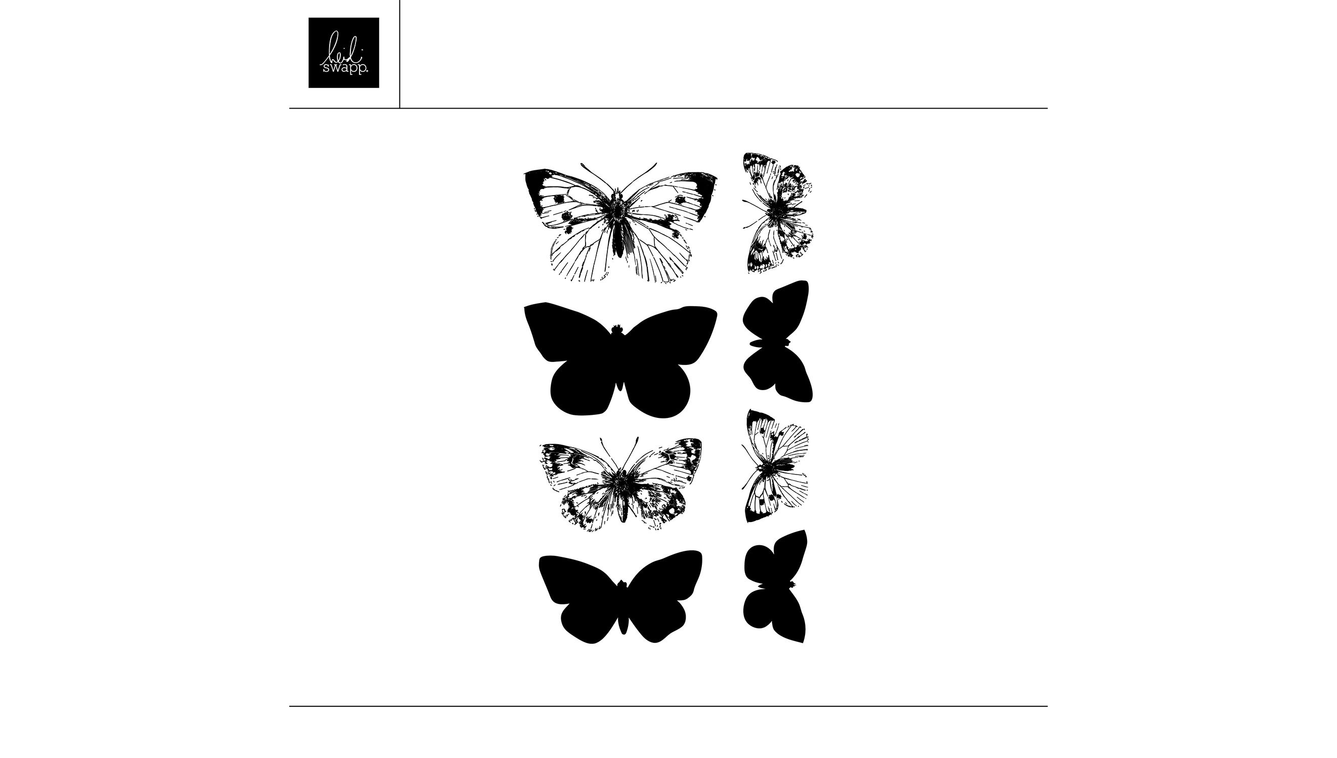 Digital 4x6 Butterfly Stamp - Heidi Swapp Shop