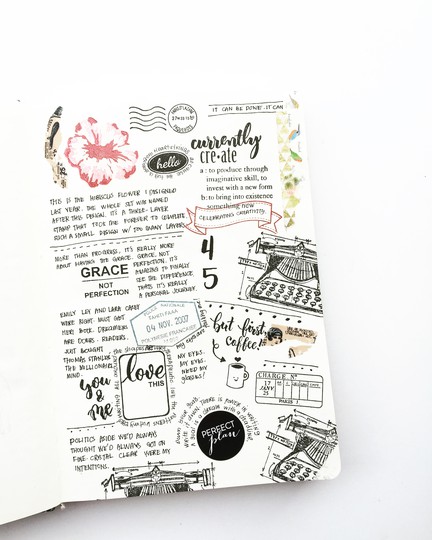 Stamping on my journal
