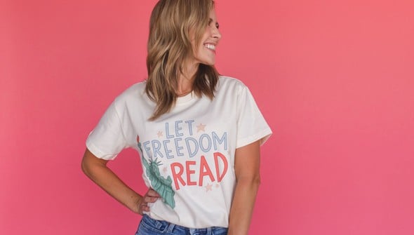 Let Freedom Read Tee - Ivory gallery
