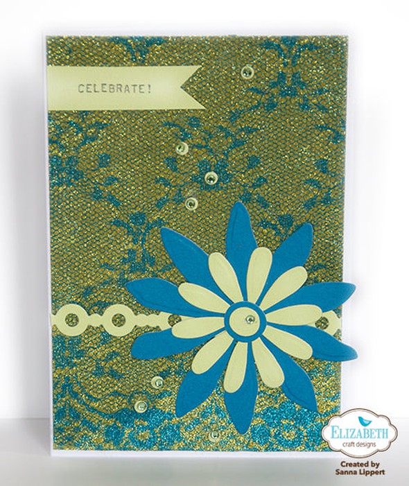 A set of silk microfine glitter cards by Saneli gallery