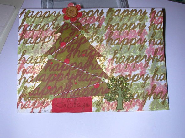 Quick-y Christmas cards with "happy" stamp by foucaultgirl gallery