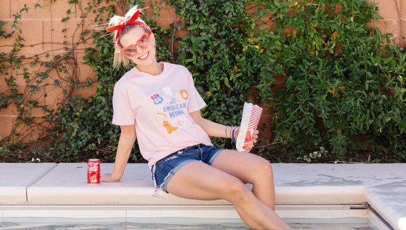 All American Mama Pippi Tee - Blush gallery