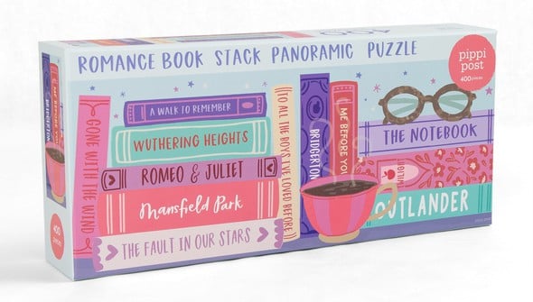 Romance Novels Bookshelf - 400 Piece Panoramic Jigsaw Puzzle gallery