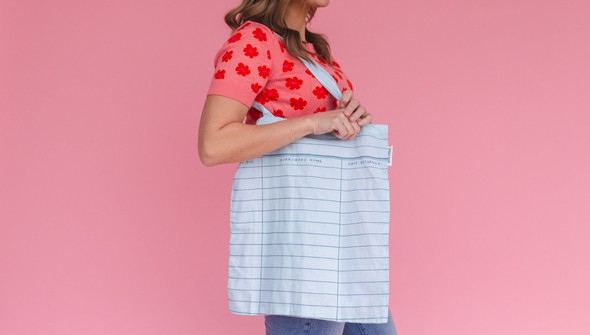 Sky Blue Library Card Lightweight Foldable Tote Bag gallery