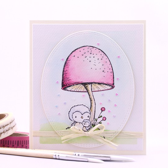 Sweet pink mushroom