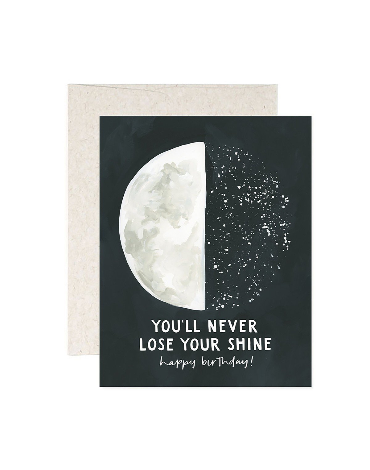 Speckle Moon Birthday Greeting Card item