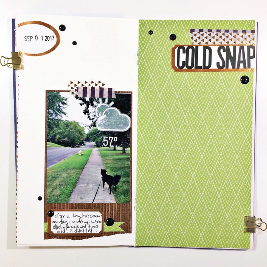 Cold Snap Traveler's Notebook layout and process video