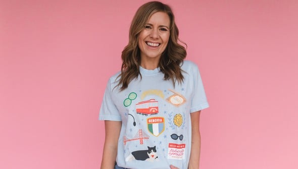 Princess Illustrations Tee - Chambray gallery