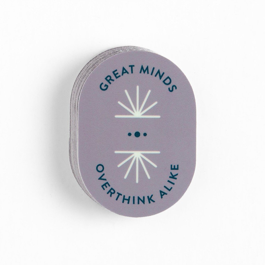 Great Minds Overthink Alike Decal Sticker item