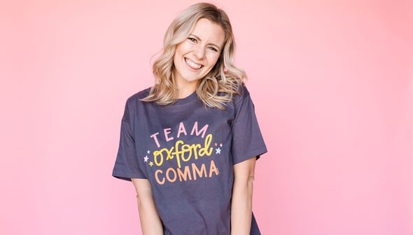 Team Oxford Comma Tee - Graphite gallery