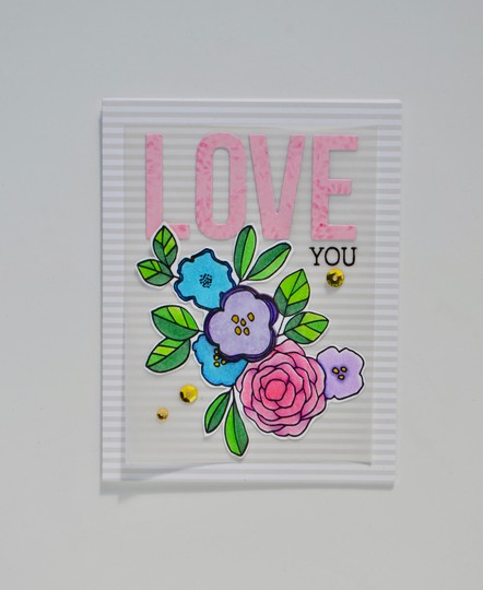 Striped Love You Card