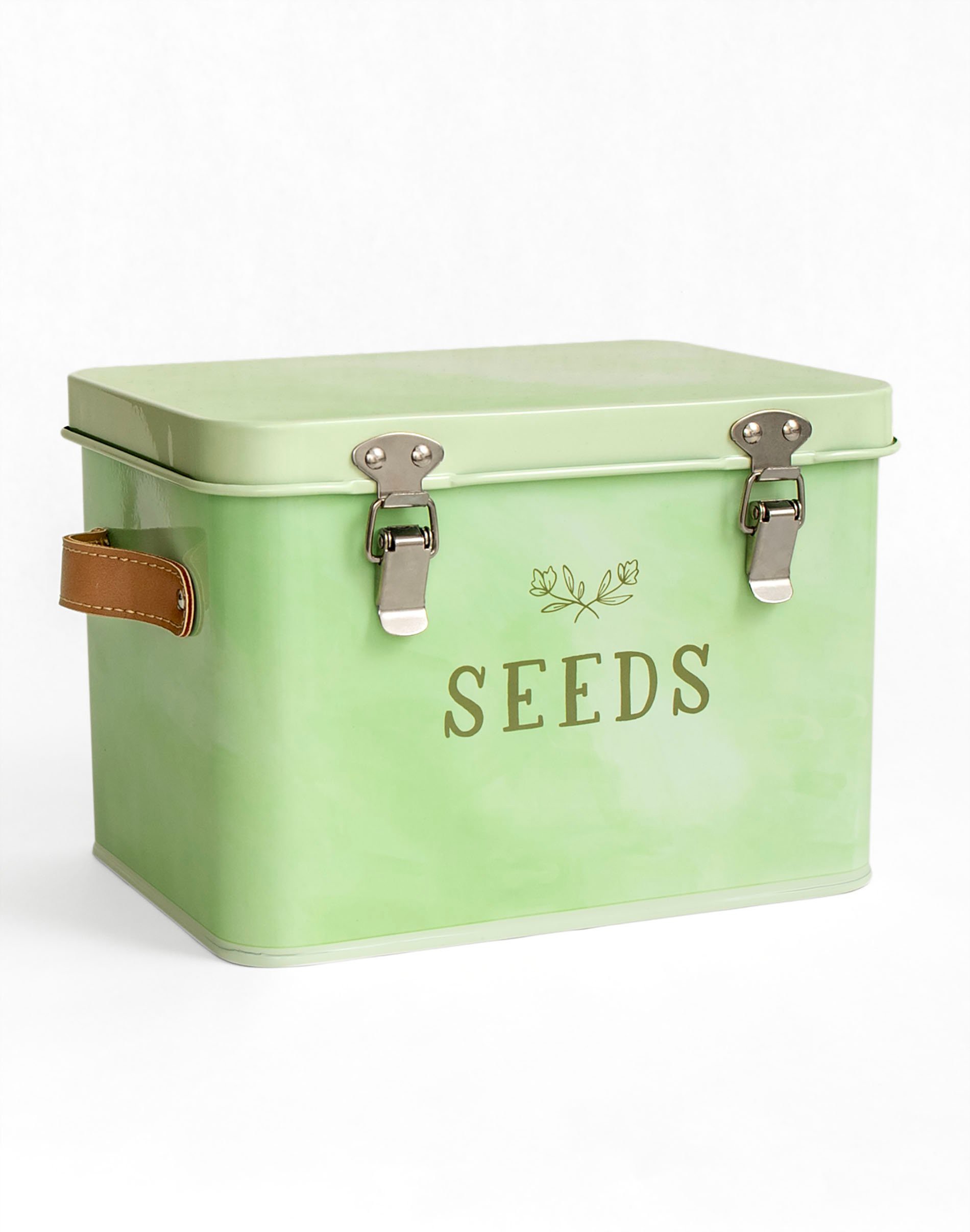 Green Thumb Tin Seed Storage Box