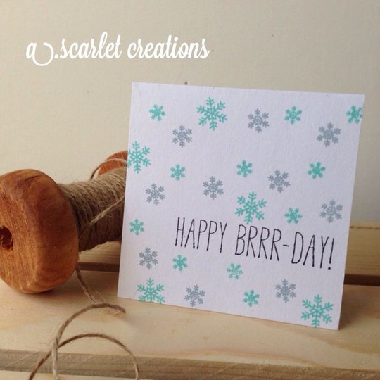 Happy Brrr Day! Mini card 