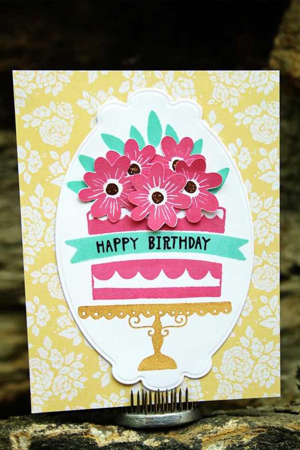 Happy Birthday Cake card with flowers by iriscristata gallery