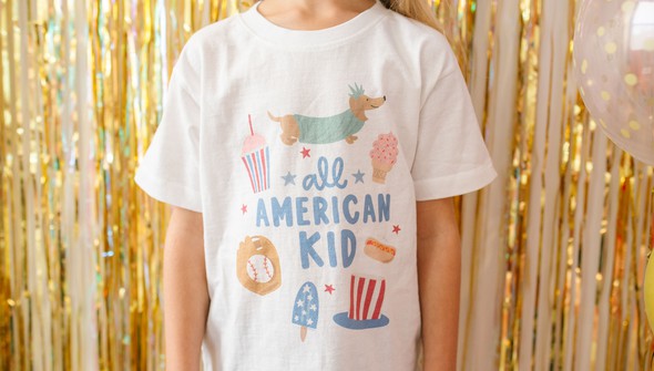 All American Kid - Youth Pippi Tee Youth - White gallery