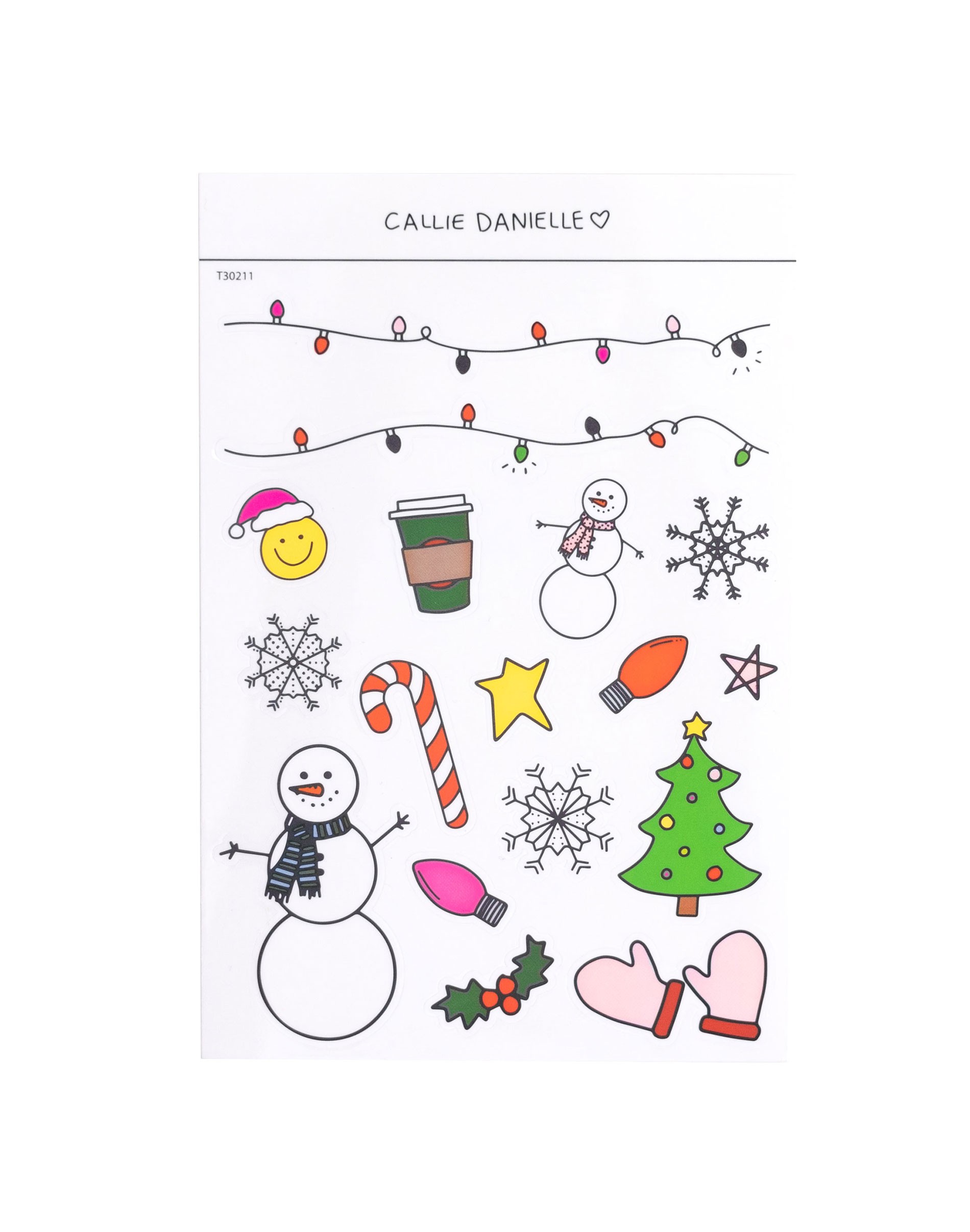 Holiday Clear Sticker Sheet - Callie Danielle Shop