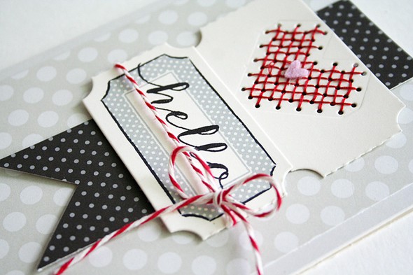 Stitched iPhone case and coordinating Hello card by Dani gallery