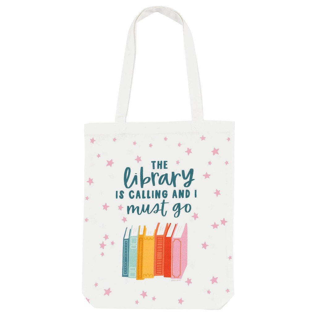 The Library is Calling Canvas Tote item